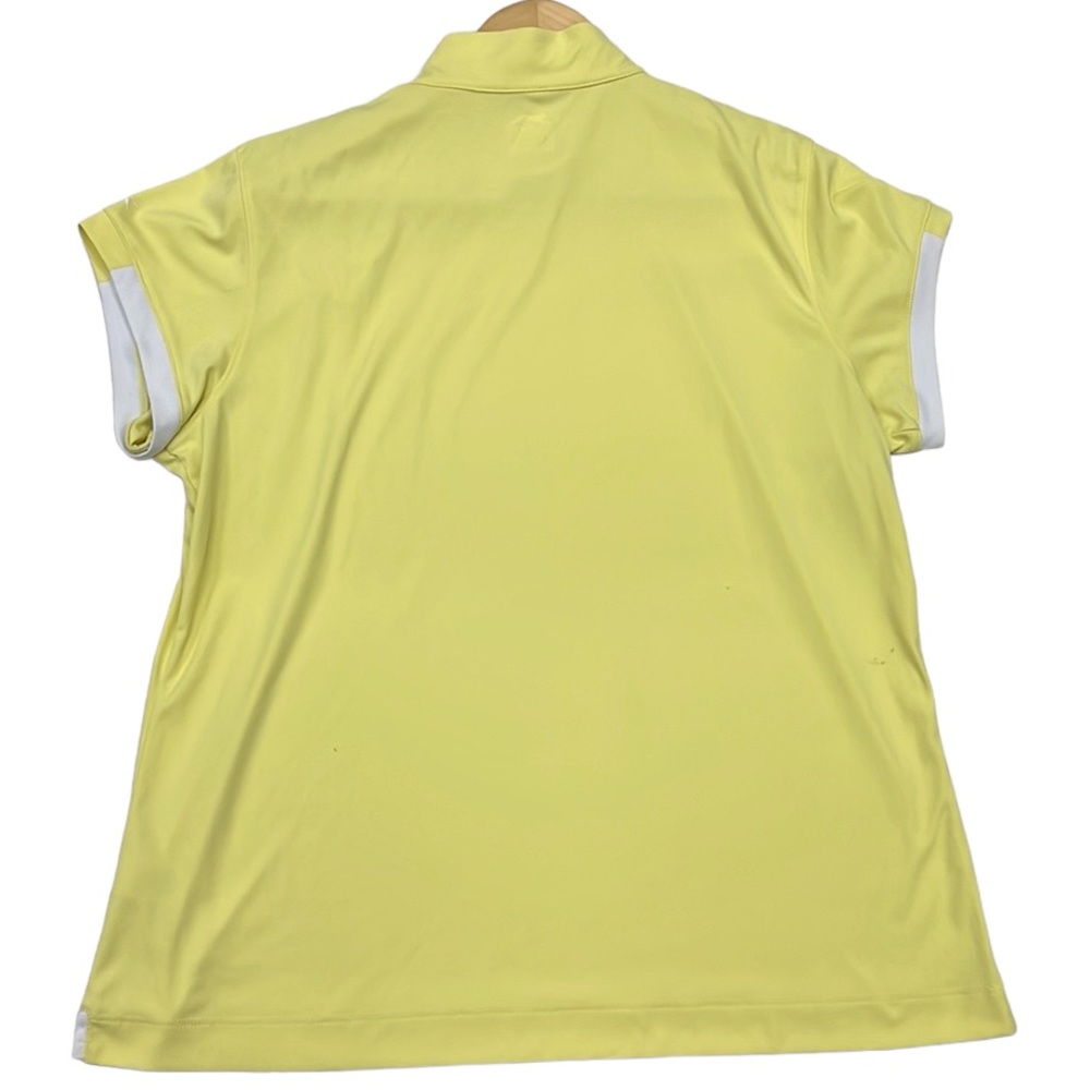 Slazenger Yellow Golf Performance Snap Detail Short Sleeve Top Size XL - Picture 9 of 9